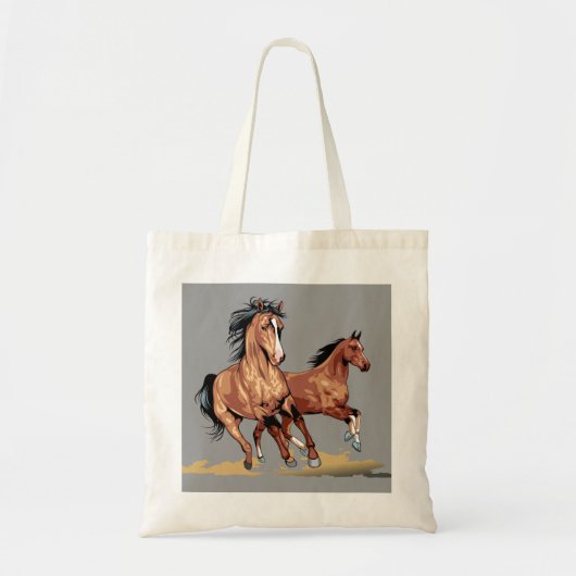2 Beaux Chevaux Sac fourre-tout de course (Devant)