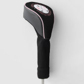 2-Beginletter Monogram Vrouwelijk Roze Golfheadcover (Schuin)