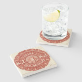 $2 Belastingstempel Stenen Onderzetter (Zijkant)