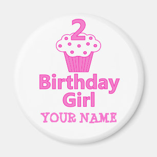 2 - 'Birthday Girl' - Cupcake-design Magneet