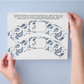 2 Blauw Baby shower - Aangepaste Cupcake-inktpanne Flyer (Hand)