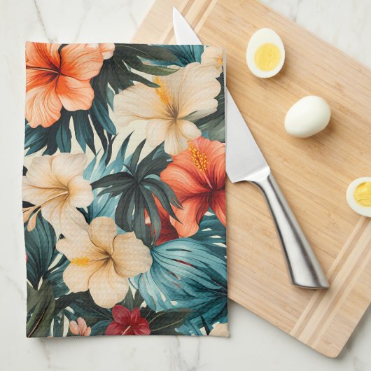 #2 Bloemen Patroon Theedoek (Quarter Fold)