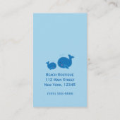2 Blue Whales Boutique pour enfants Carte de visit (Dos)