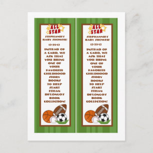 2 Boek markeert All Star Green Uitnodiging Briefkaart