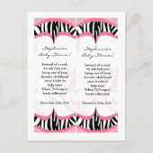 2 Boek Marks Girly Butterfly Zebra Print Pattern Uitnodiging Briefkaart (Voorkant)
