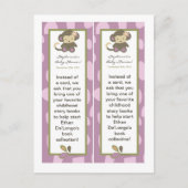 2 Boek Marks Jacana Meisje Oerwoud Zoo Dier Uitnodiging Briefkaart (Voorkant)