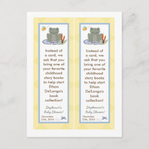 2 Boek Marks Leap Frog Turtle Bee Dragonfly Pond Uitnodiging Briefkaart