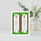 2 Boek Marks Monkey Swing Oerwoud Safari Zoo Anima Uitnodiging Briefkaart (Staand voorkant)