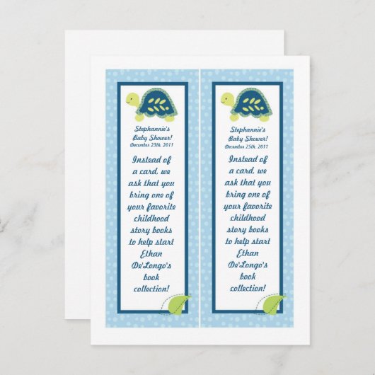 2 Boek Marks Turtle Reef Ocean Zee Turtle Uitnodiging Briefkaart (Voorkant / Achterkant)