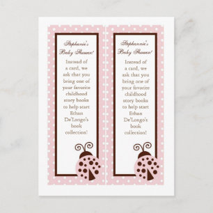 2 Boeken Marks Pink Ladybug Uitnodiging Briefkaart
