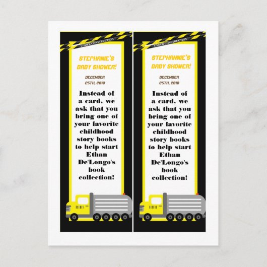 2 Boeken Merken Bouw Uitnodiging Briefkaart (Voorkant)