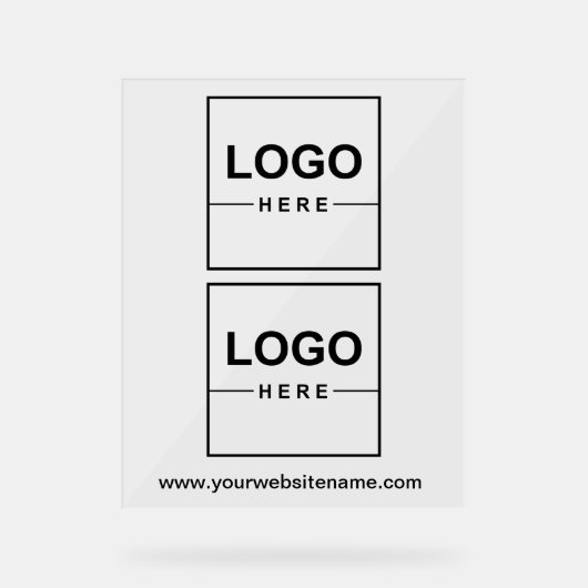 2 Business Logos Professional Acrylic Sign (Recto)