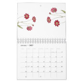 2 calendrier floral d'art de fleur botanique de (Jan 2027)