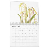 2 calendrier floral d'art de fleur botanique de (Feb 2027)
