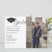 2 Carte de Faire-part minimale pour la graduation  (Debout devant)