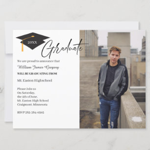 2 Carte de Faire-part minimale pour la graduation 