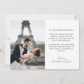 2 Carte de remerciement de mariage calligraphiée p (Dos)