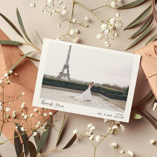 2 Carte de remerciement de mariage calligraphiée p