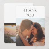 2 Carte de remerciements Mariage photo (Devant / Derrière)