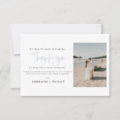 2 carte de remerciements mariage photo (Devant)