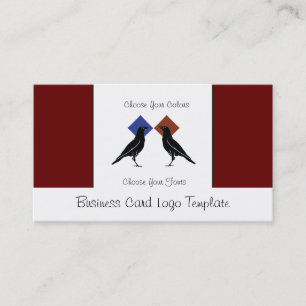 2 Carte de visite de logo Crows ou Ravens