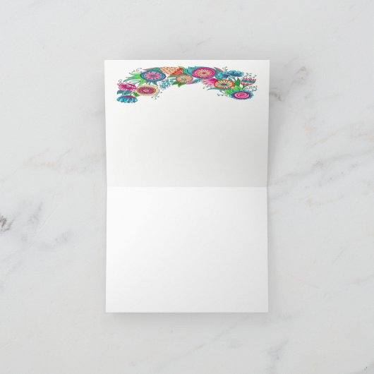 2 Carte Pretty Floral Monogram (Intérieur)