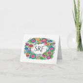 2 Carte Pretty Floral Monogram (Devant)