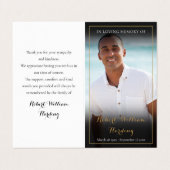 2 Cartes de prières pliées pour les funérailles ph (Extérieur déplié)