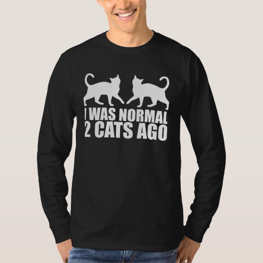 2 Cat  2 Cats ago  2 Kitty T-shirt (Voorkant)
