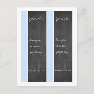 2 Chalkboard Blue Wedding Bladwijzer Briefkaart