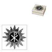 2" Chi Rho Vredes Christogram rubber stempel (Gestempeld)