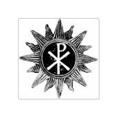 2" Chi Rho Vredes Christogram rubber stempel (Afrduk)
