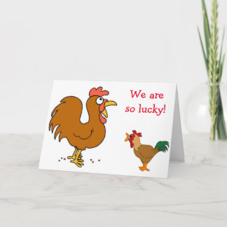 2 CHICKENS DIE HUN WISHES=WEDERZIJDSE BIRTHDAY CLU KAART