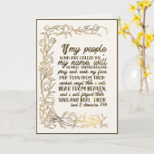 2 Chronicles 7:14 als mijn mensen bidden Kaart (Gele Bloem)