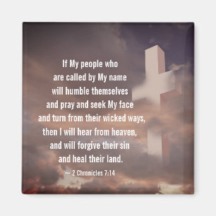 2 Chronicles 7:14 Als mijn volk zal bidden Magneet