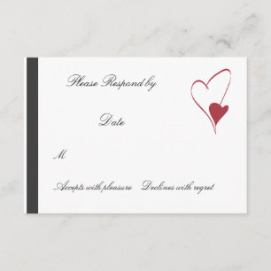 2 Coeurs Collide correspondant mariage rsvp