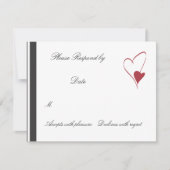2 Coeurs Collide correspondant mariage rsvp (Devant)