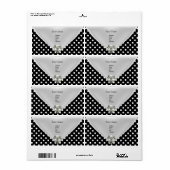 2 "Commande Élégant Blanc Noir" 2 Étiquette Adress (Feuille entière)
