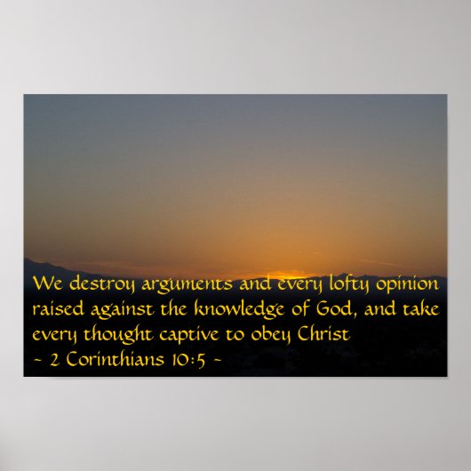 2 Corinthians 10:5 Poster (Voorkant)