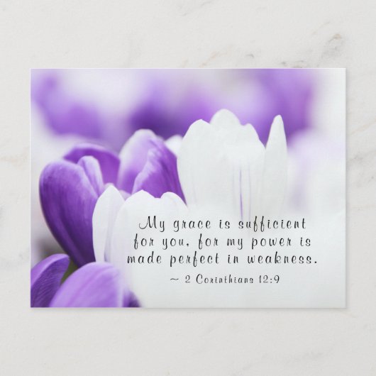 2 Corinthians 12:9 Mijn genade is voldoende voor u Briefkaart (Voorkant)