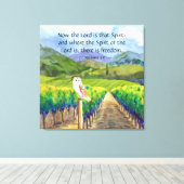 2 Corinthians 3:17 Canvas Afdruk (Insitu (Houten vloer))