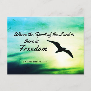 2 Corinthians 3:17 Freedom Bijbelversie  Briefkaart