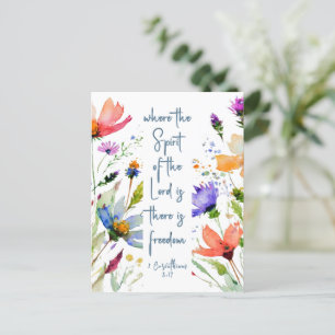 2 Corinthians 3:17 Freedom Bijbelversie Briefkaart