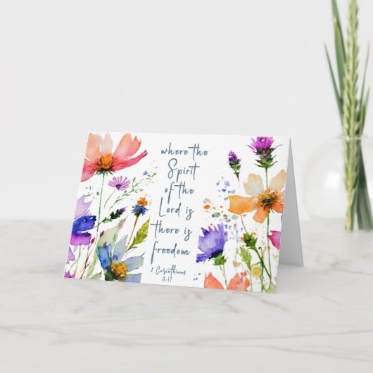 2 Corinthians 3:17 Freedom Bijbelversie Kaart (Voorkant)