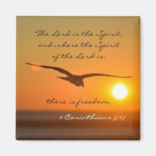 2 Corinthians 3:17 Freedom Bijbelversie Magneet
