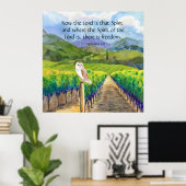 2 Corinthians 3:17 Poster (Thuiskantoor)