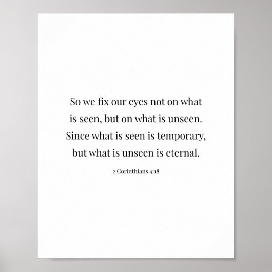 2 Corinthians 4:18 Poster (Voorkant)