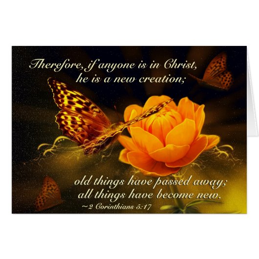 2 Corinthians 5:17 Als iemand in Christus is, Kaar (Voorkant Horizontaal)