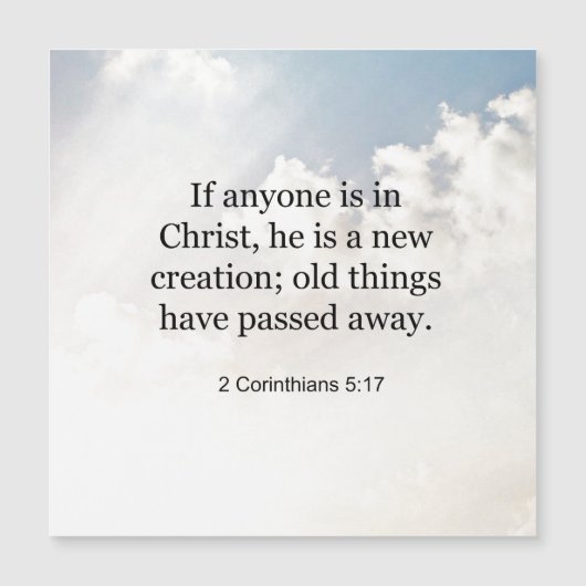 2 Corinthians 5:17, Bijbelvers, (Voorkant)