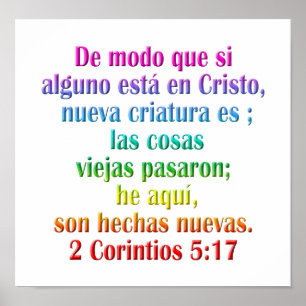 2 Corinthians 5:17 Spaans Poster